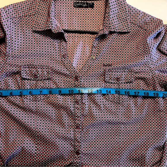 Cruel Girl Women’s Purple with Pink Polkadot long sleeve blouse, size XL. - Picture 5 of 5